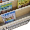 Modern Thrifty 6 Compartment Book Storage with 6 Clear Trays