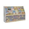 Modern Thrifty 6 Compartment Book Storage with 6 Clear Trays