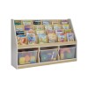 Modern Thrifty 3 Compartment Book Storage with Clear Trays