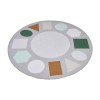 Geometric Shapes Scandi Round Rug