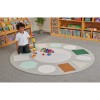 Geometric Shapes Scandi Round Rug