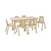 Elegant Height Adjustable Rectangle Table & 6 Chairs